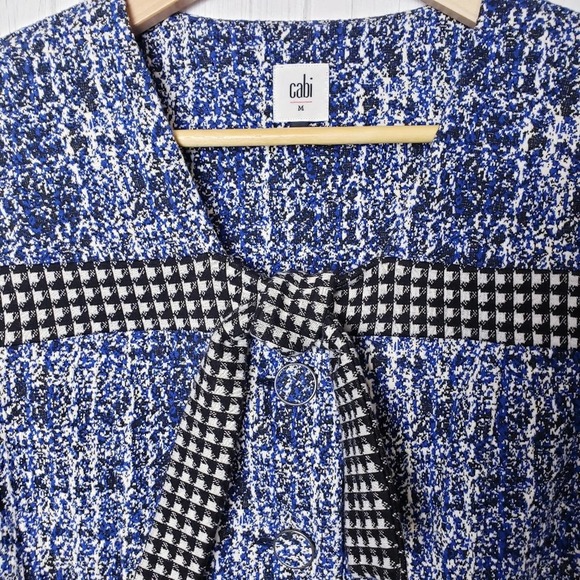 CAbi #5294‎ Reina Collection 21 Club Jacket Medium Button Front 3/4 Sleeves - Picture 4 of 10